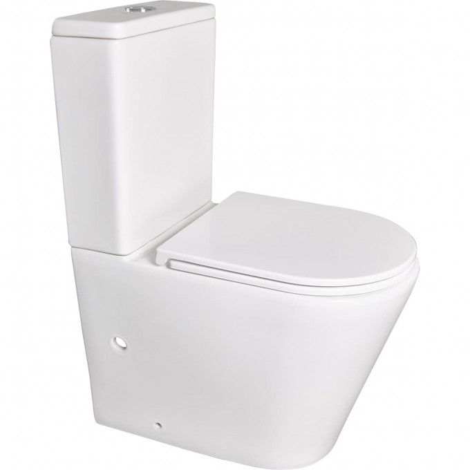 Напольный унитаз-компакт безободковый TERMINUS АВРОРА 625х390 белый 11F62x39W