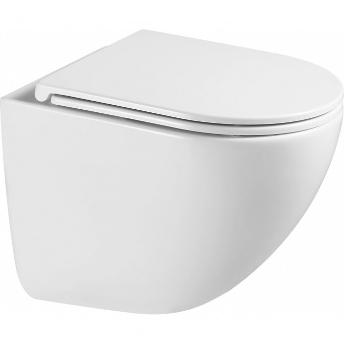 Подвесной унитаз безободковый TERMINUS АВРОРА 495х360 белый 01W49x36W