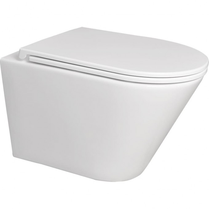 Подвесной унитаз безободковый TERMINUS КЛАССИК 540х365 белый 02W54x36W