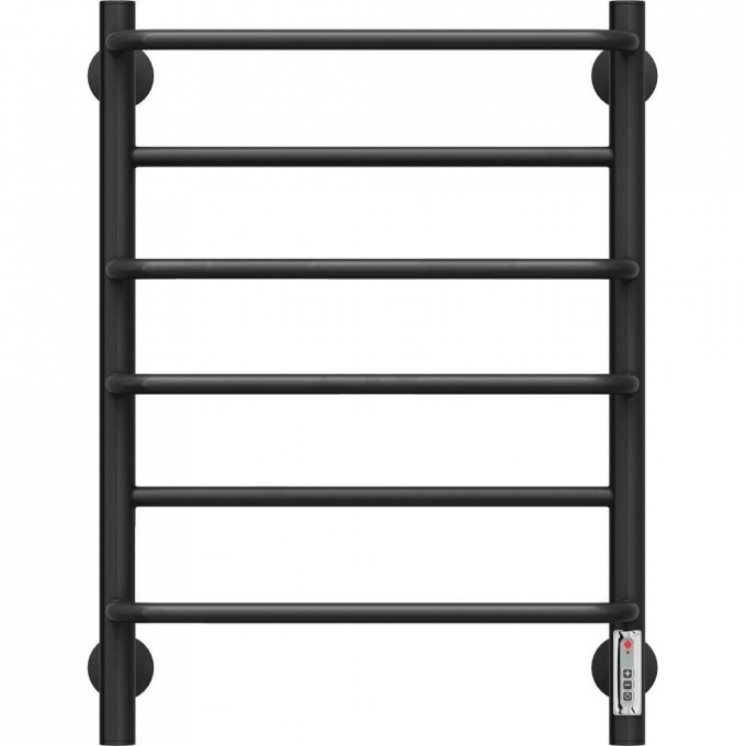 Полотенцесушитель электрический TERMINUS ЕВРОМИКС П6 450x650, черный (RAL 9005 матовый) 4660059930329