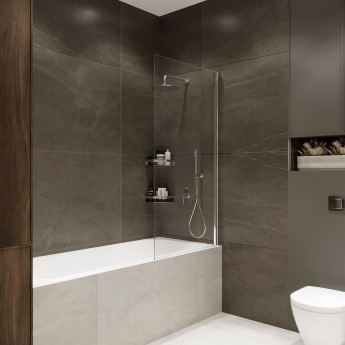 Шторка на ванну распашная TERMINUS НОТО 02 1500х700 проф.хром